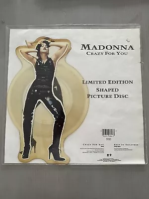 MADONNA Crazy For You 7  Shaped Picture Disc Rare 1991 Limited Edition • £30