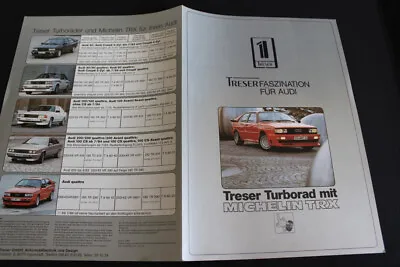 1985 Treser Tuning Audi Sport Quattro Michelin TRX Turbo Wheel Brochure • $154.16