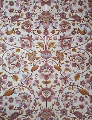 X1 1970s Vintage Carisma Wallpaper Roll FLOWER POWER Retro 60s Pink MCM Groovy  • £15