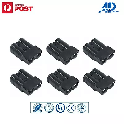 6x Connectors Anderson Style Plug DC Power 50AMP Solar Caravan 6AWG BLACK • $17.95