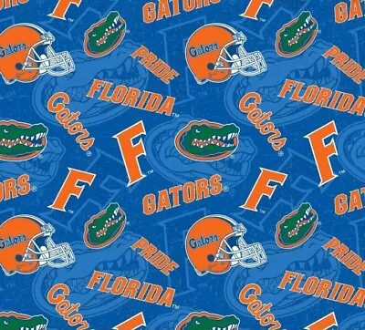 1/2 Yard Of 42  UF University Of Florida Gators Tone On Tone Fabric 100% Cotton • $2.25