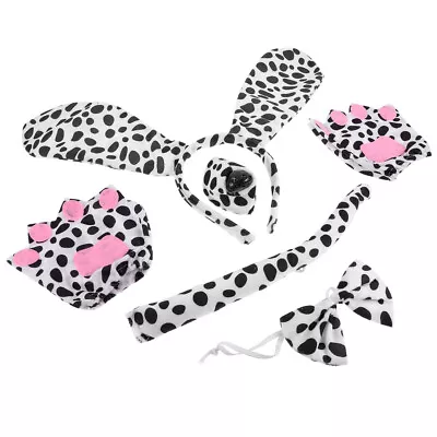  Fabric Dachshund Headband Dalmatian Nose Set Child Dog Headwear • £9.99