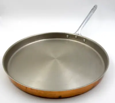 Vintage Farmhouse French Copper & Stainless Crepe Or SautÉ Pan • $59.95