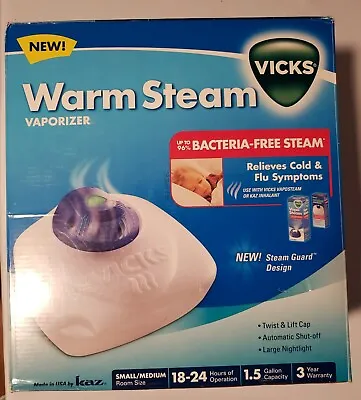 Vicks Warm Steam Vaporizer Small Room Open Box Excellent Condition • $18.50