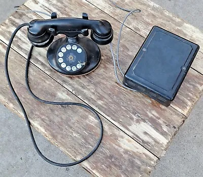 Western Electric D1 102 Rotary Desk Phone E1 Handset & Box • $195