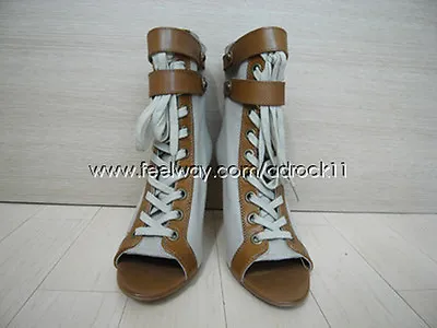 [Ash] Open Toe Heel Military Style Size IT 37.5 / US 7.5 New Without Tag   • $55.95