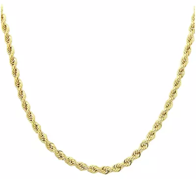 9ct Yellow Gold 18 Inch Rope Chain - 3mm Width - UK Hallmarked • £189.95