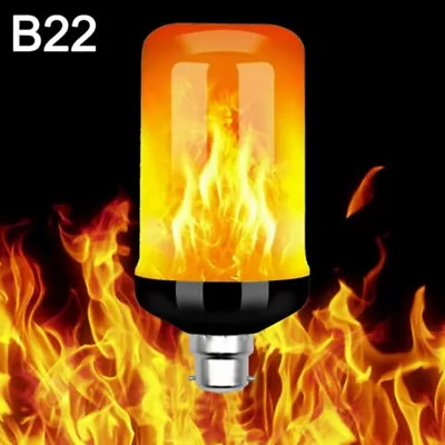 B22 LED-Flicker Flame Lamp Bulb Burning Fire Effect Simulated Bulb Light Decor • $23.79