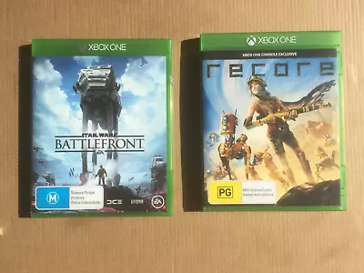 XBOX ONE Games X2 Star Wars Battlefront & Recore + Case & Booklet • $20