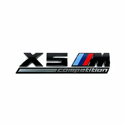 X5 Series Gloss Black Emblem X5M COMPETITION Number Letters Rear Trunk Badge • $14.99