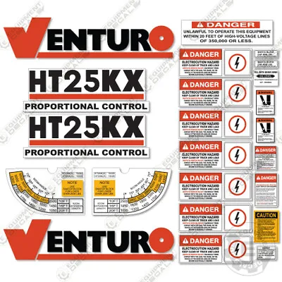 Fits Venturo HT25KX Decal Kit Boom Truck Replacement Stickers (HT 25 KX) • $124.95