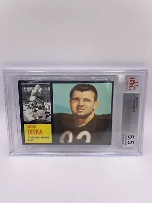 Mike Ditka 1962 Topps #17 Rookie Card Beckett BVG 5.5 Excellent Bears HOF • $599.99