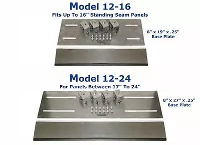 Standing Seam Metal Roof Attachment Plate 12-24 Fits Panels Up To 24 Inches Wide • $229