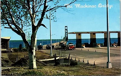 Mackinac Bridge State Michigan Mi Toll Gate Longest Suspension Bridge Postcard • $2.75