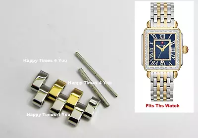 18mm Michele Deco Madison Two Tone Diamond Watch Sizing Link • $34.99