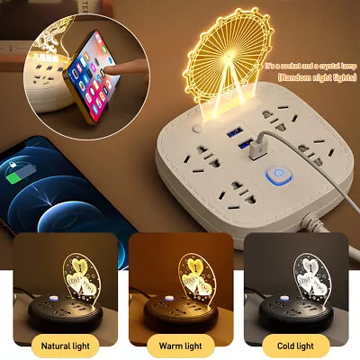 1.8M USB Charging Power Board 4 Way Outlets Socket Charger Ports Surge Protector • $19.95