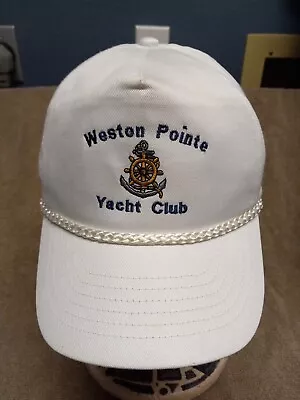 Vintage - Weston Pointe Yacht Club - Baseball Hat With Big Rope - White... • $22.99