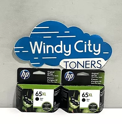 HP 65XL N9K04AN Lot Of 2 Black Ink Cartridges HP 2622 2624 2625 3752 3755 NEW • $47