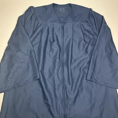 Oak Hall Freedom Graduation Gown Navy Matte Blue Long Zipper Front Fit 5'6 -5'8  • $14.95