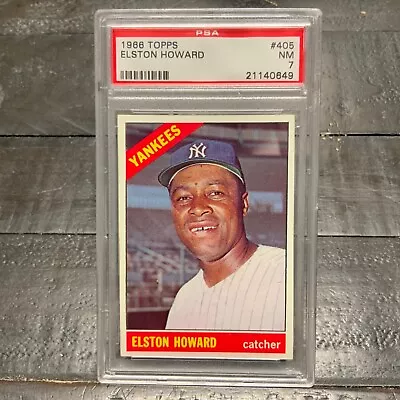 1966 Topps Elston Howard #405 *Yankees* PSA 7 NM • $59.99