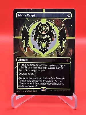 Mana Crypt Yellow Neon Foil (0017b) (borderless) Special Guest (spg) Mtg Magic • $379.50