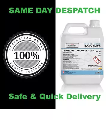$26.99 • Buy IsoPropyl Alcohol 100%, IPA, Rubbing Alcohol, IsoPropanol Disinfectant, 5L