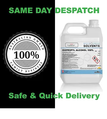 IsoPropyl Alcohol 100% IPA Rubbing Alcohol IsoPropanol Disinfectant 5L • $27.99