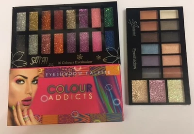 £4.99 • Buy Eye Shadows Shimmering Palette Golds Shimmer Glitter Bright Colours Neon Colour