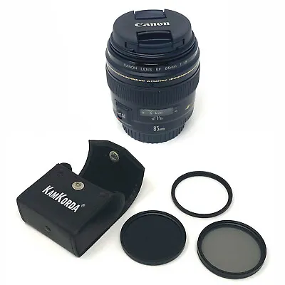 Canon EF 85mm F1.8 USM + Lens Filter Kit 58mm - UK NEXT DAY DELIVERY • £409