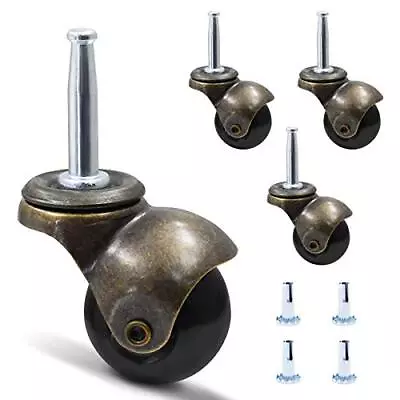 $20.55 • Buy  1.5  Ball Caster Wheels For Furniture, Set Of 4 Vintage Casters 1.5 Inch