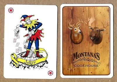 MONTANA’S COOKHOUSE REST. RED STAR JOKER  Swap Playing Card • $1.19