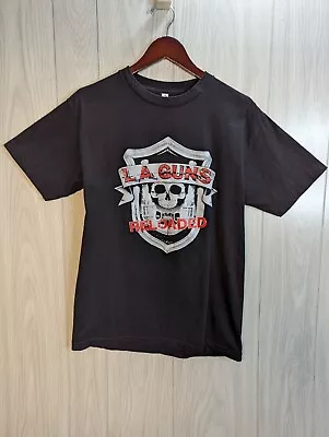 LA Guns Reloaded 2017 Shirt Adult Medium Rock Band Skulls Pistols Emblem Black  • $29.95