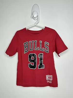 Mitchell & Ness Throwbacks Chicago Bills NBA Shirt Boys Sizes Dennis Rodman Red • $10.34