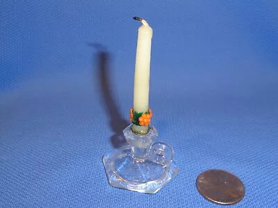 Antique Miniature Glass Candlestick Holder Doll House • $6.50