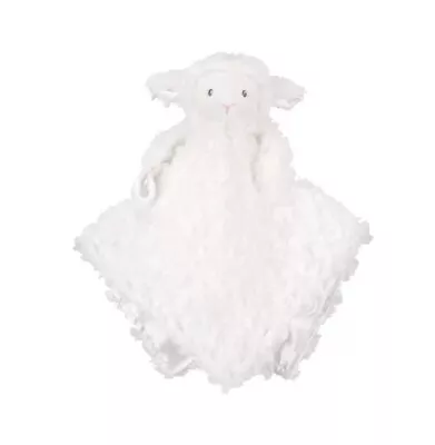 Carters White Lamb Security Blanket Rosette Satin Lovey Pacifier Holder 67967 • $29.50