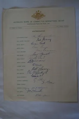 $275 • Buy Cricket-Collectable-1961-Australian Team On Tour - Signed Inc Benaud,Harvey Etc