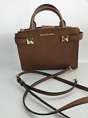 Michael Kors Karla Brown Medium Satchel Never Used. • $59.99