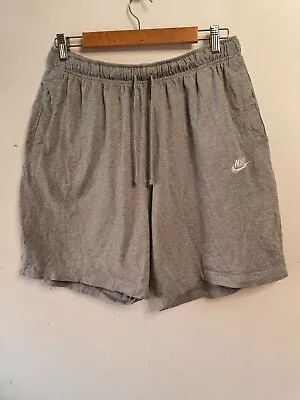 Nike Sweat Shorts Mens Size Extra Large Grey Gray Draw String Embroidered • $28