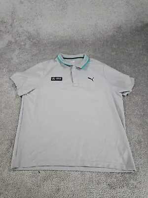 Puma Amg Petronas Polo Shirt Mens Xl Formula One Racing Gray • $29.99