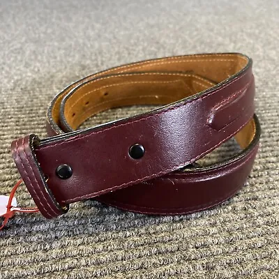 Justin Belt Mens 36 Burgundy Leather No Buckle Made In USA • $16.20