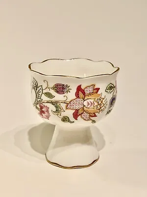 Minton Haddon Hall Bone China Floral Chintz Compote Cup With Gold Trim • $20