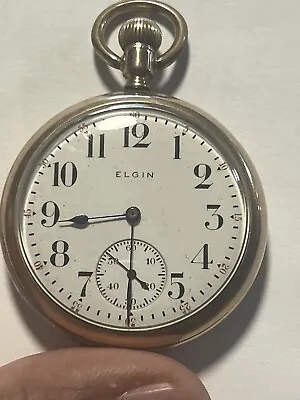 Vintage Elgin Pocket Watch 1914s /15 Jewels Need Service In Great Shape • $325