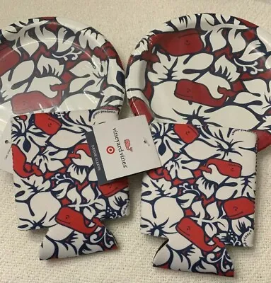 Vineyard Vines Target Set Of 2 Hibiscus Koozie Can Coozie  Sleeves  2 Pk Plates • $13