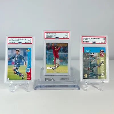 3 X PSA 9 David Beckham 1996-97 Rookies - Merlin Premier Gold Upper Deck England • £295