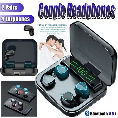 2 Pairs Bluetooth Earphones Wireless Earbuds For Samsung Note20 Ultra S10+ S9 S8 • $30.99