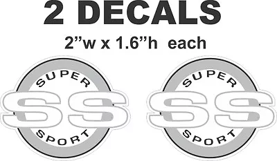 Chevrolet White SS Super Sport Camaro Nova Chevelle Monte Carlo Vinyl Decals  • $3.99