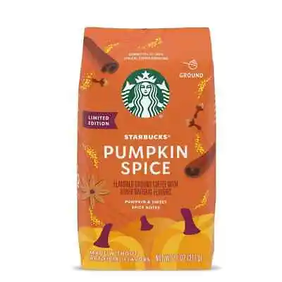 $21.59 • Buy Starbucks Seasonal Pumpkin Spice Ground Coffee 11oz Limited Edition EXP 12/2023