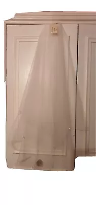 £35 • Buy New Joyce Jackson 3/4 Length Ivory Scallop Edged Veil With Tear Drop Crystals