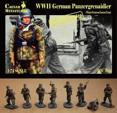 Caesar Miniatures 1/72 7714 WWII German Panzergrenaidier (Winter Greatcoat) • $30.49