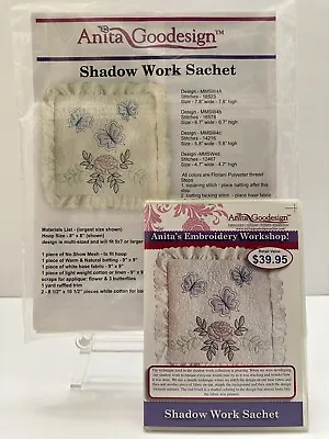 Anita Goodesign Machine Embroidery CD-Shadow Work Sachet Floral Monogram Letters • $7.99